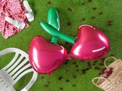 PartyDeco Foil Cherry Balloon Shape + Novelty Foil Balloons 12 PartyDeco Foil Cherry Balloon Shape + Novelty Foil Balloons