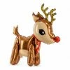 PartyDeco Shape + Novelty Foil Balloons Red Nose Reindeer Foil Balloon