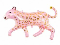 PartyDeco Jumbo Pink Leopard Foil Balloon Shape + Novelty Foil Balloons