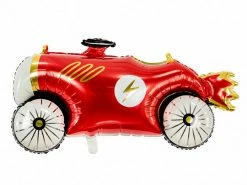 PartyDeco Jumbo Vintage Racing Car Foil Balloon