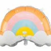 PartyDeco Shape + Novelty Foil Balloons Foil Rainbow Shape Balloon