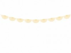PartyDeco Light Cream Tissue Fan Garland Wedding Decorations