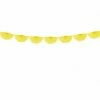PartyDeco Yellow Tissue Fan Garland