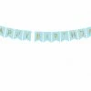 PartyDeco Light Blue Happy Birthday Bunting Paper Garlands + Buntings
