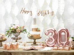 PartyDeco Rose Gold Happy Birthday Bunting