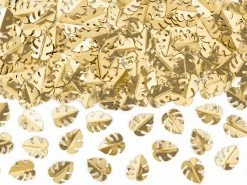 PartyDeco Confetti + Scatters Confetti - Gold Monstera Leaves