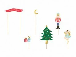 PartyDeco Nutcracker Christmas Mix Cupcake|Food Toppers