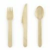 PartyDeco WEDDINGS Wooden Cutlery 18pk