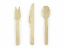 PartyDeco WEDDINGS Wooden Cutlery 18pk