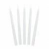 PartyDeco White 24cm Unscented Taper Candles - 10pk WEDDINGS