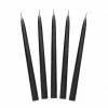 PartyDeco Black 24cm Unscented Taper Candles - 10pk WEDDINGS