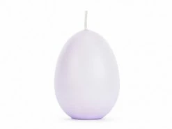 PartyDeco Pale Lilac Egg Candle 10cm