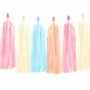 PartyDeco Baby Shower - Pastel Tassel Garland Kit - Ice Cream Dream