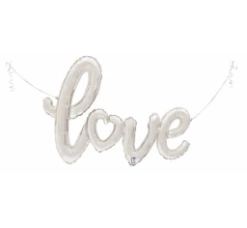 Favor Lane Foil Silver Script 'love' Balloon WEDDINGS