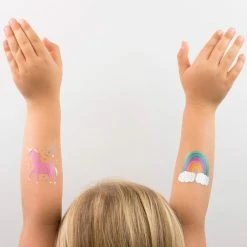 Daydream Society Party Props + Tattoos Unicorn + Rainbows Temporary Tattoos