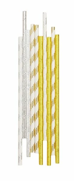 Poppies For Grace WEDDINGS Metallics Straw Set