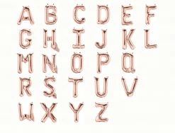 Favor Lane Foil Rose Gold Mini Letter Balloons Letter + Word Balloons