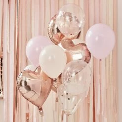 Ginger Ray Wedding Decorations Blush + Rose Gold Balloon Bundle