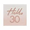 Ginger Ray Napkins - Prints + Shapes Hello 30 Rose Gold Foiled Paper Napkins