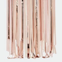 Ginger Ray Pink + Rose Gold Party Streamers Backdrop