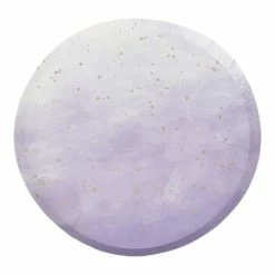 Ginger Ray Lilac Watercolour Speckle Rose Gold Paper Plates