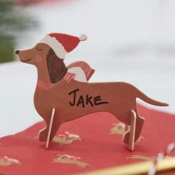 Ginger Ray Sausage Dog Christmas Place Cards Placemats + Name Cards