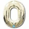 Favor Lane White Gold 100cm Number 0 Balloon Number Balloons