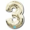 Favor Lane White Gold 100cm Number 3 Balloon