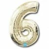 Favor Lane White Gold 100cm Number 6 Balloon Number Balloons 2 Favor Lane White Gold 100cm Number 6 Balloon Number Balloons