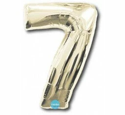 Favor Lane Number Balloons White Gold 100cm Number 7 Balloon 3 Favor Lane Number Balloons White Gold 100cm Number 7 Balloon