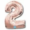 Favor Lane Foil Rose Gold 100cm Number 2 Balloon Number Balloons