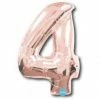 Favor Lane Number Balloons Foil Rose Gold 86cm Number 4 Balloon