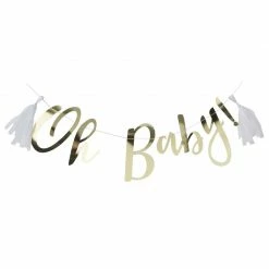 Ginger Ray 'Oh Baby' Gold Script Bunting