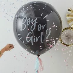 Ginger Ray Giant 'Boy Or Girl' GENDER REVEAL Balloon & Tassels