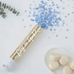 Ginger Ray Gender Reveal Confetti Cannon - Blue
