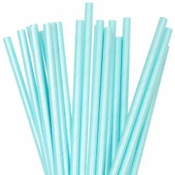 Illume Partyware Paper Straws - Blue Foil
