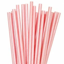 Illume Partyware Paper Straws - Pink Foil