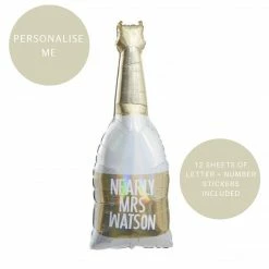 Ginger Ray Gold Foiled Customisable Bottle Shape Balloon