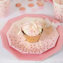 Illume Partyware Pink + Peach Dessert Plates TABLEWARE