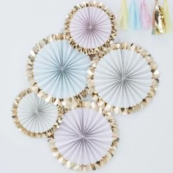 Ginger Ray Pastel Mix Paper Fan Set Backdrops