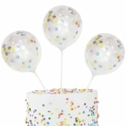 Ginger Ray Mini Pastel Confetti Balloons Cake Topper Kit Confetti Filled Balloons