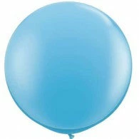 Qualatex 90cm Jumbo Round Balloon - Pale Blue 75cm + 90cm Round Latex Balloons