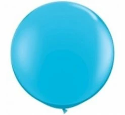 Qualatex 90cm Jumbo Round Balloon - Robins Egg Blue 75cm + 90cm Round Latex Balloons