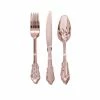 Favor Lane Wedding Tableware Rose Gold Dainty Plastic Cutlery 12 Pce