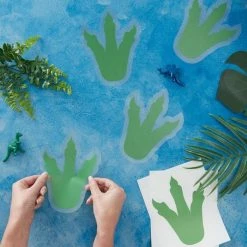 Ginger Ray Dinosaur Footprint Party Stickers - Roarsome First Birthday - Boy