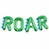 Ginger Ray Letter + Word Balloons Foil Green 'ROAR' Dinosaur Party Balloon - Roarsome