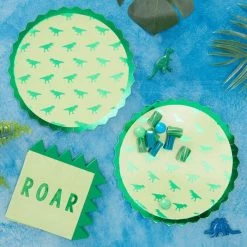 Ginger Ray TABLEWARE Dinosaur Paper Plates - Roarsome