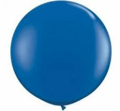 Qualatex 90cm Jumbo Round Balloon - Sapphire Blue 75cm + 90cm Round Latex Balloons