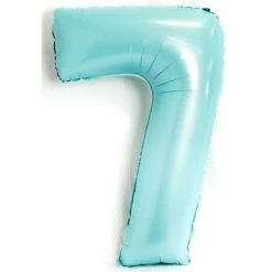 Favor Lane Pastel Blue 100cm Number 7 Balloon Number Balloons