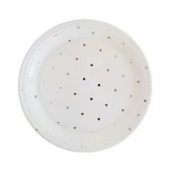 Illume Partyware Silver Spot Paper Dessert Plates Wedding Tableware